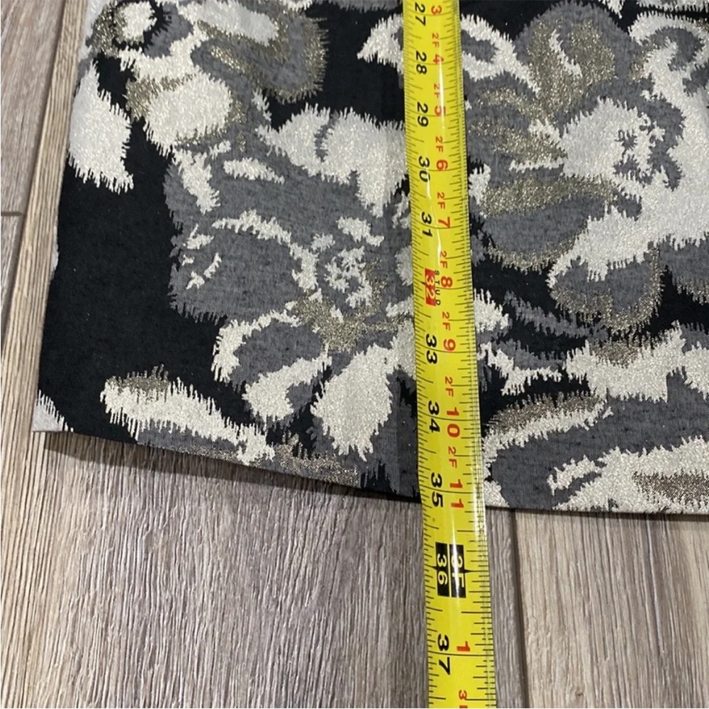 ANTHROPOLOGIE TABITHA Black Gold Floral A-Line Dress Lined w/ Pockets Sz 6 - Picture 16 of 16